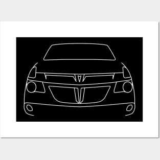 Pontiac Aztek outline graphic (white) Posters and Art